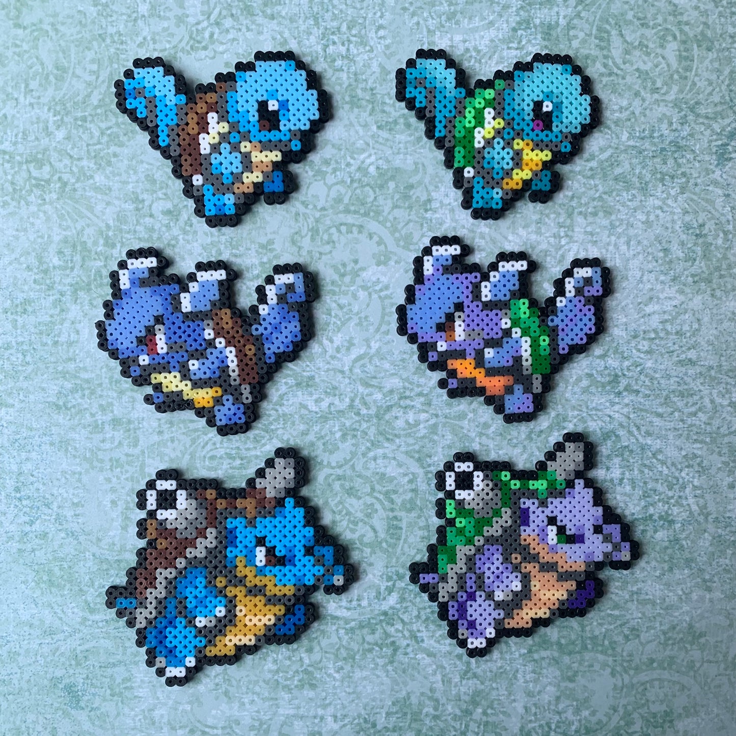 Squirtle - Blastoise (007-009) Perler Art