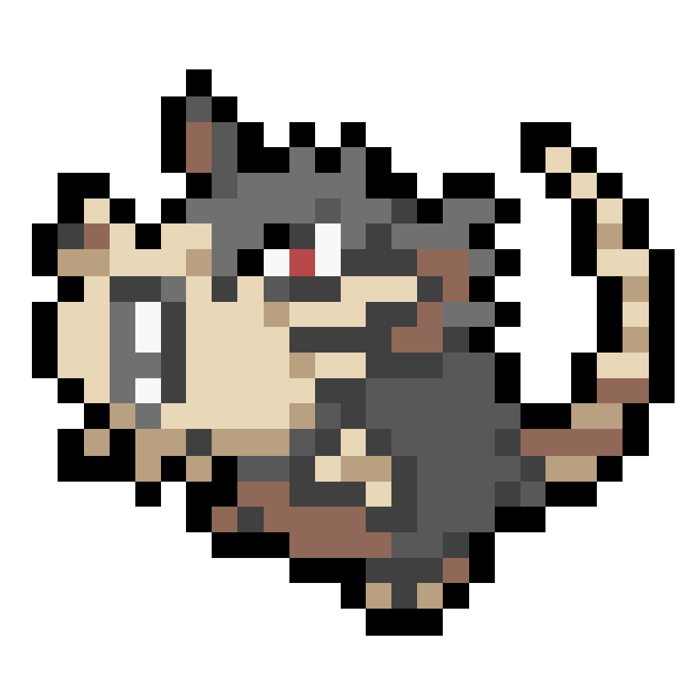 Rattata - Raticate (019-020) Perler Art