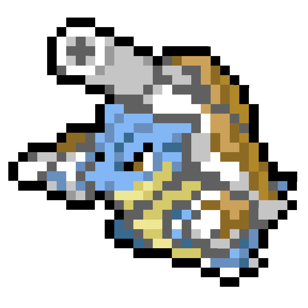 Squirtle - Blastoise (007-009) Perler Art