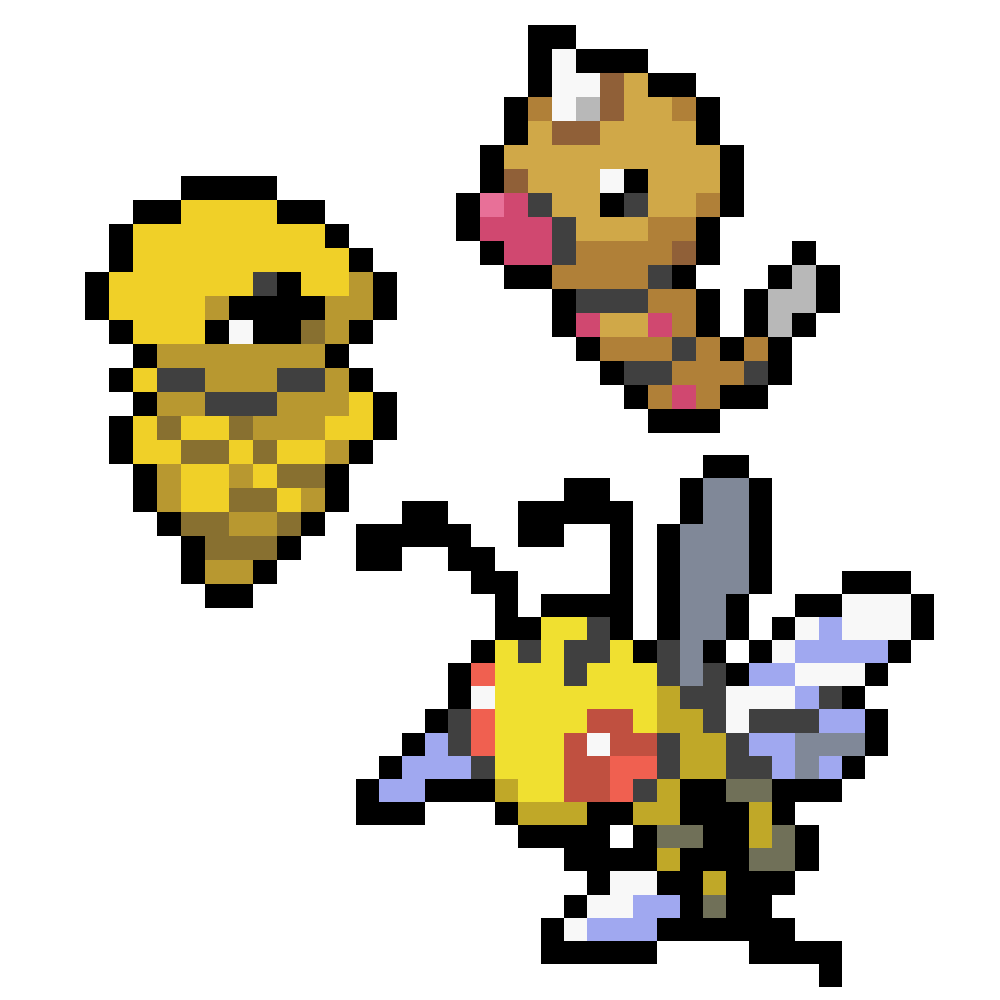 Butterfree (010-012) / Beedrill (013-015) Perler Art
