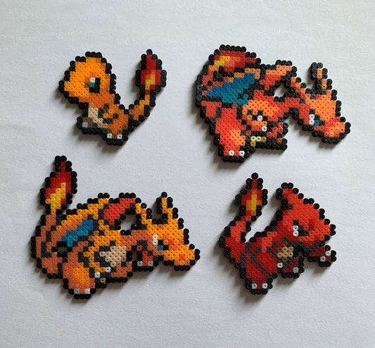 Charmander - Charizard (004-006) Perler Art