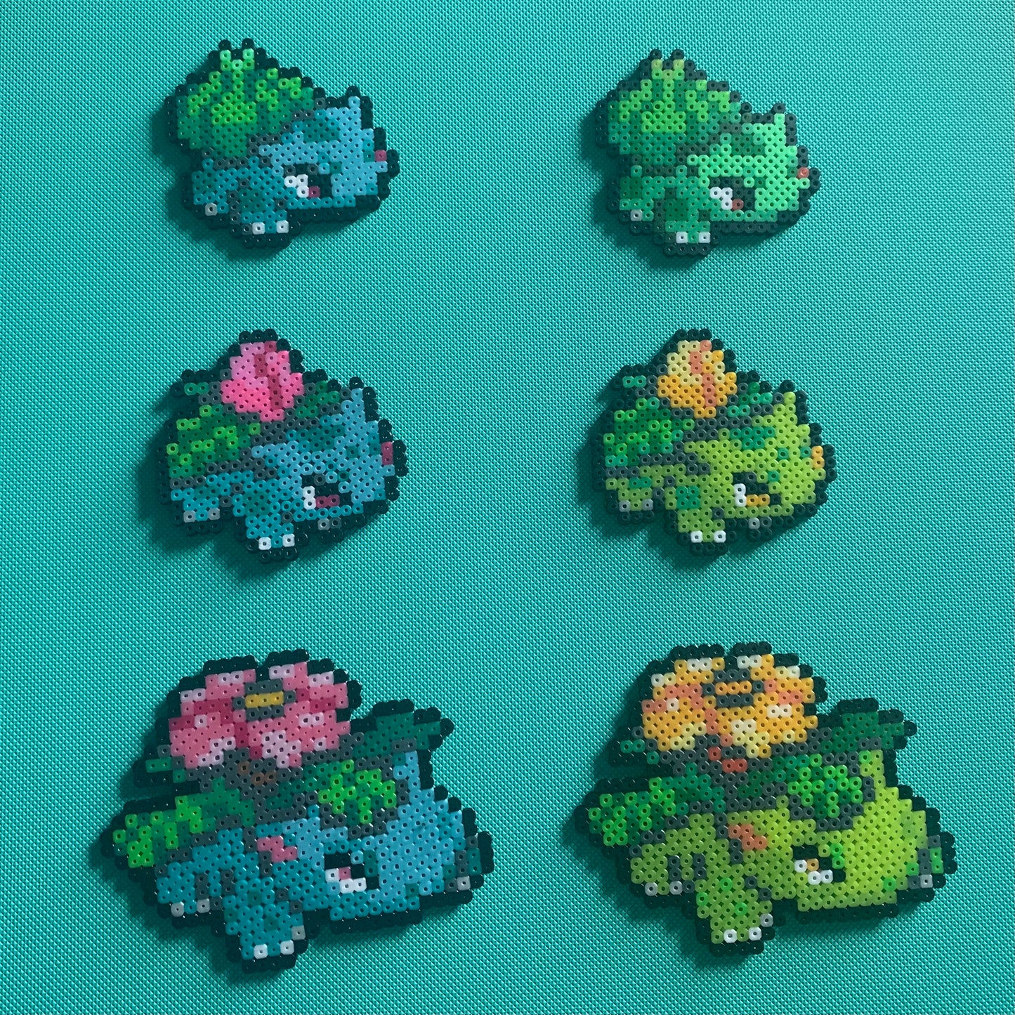 Bulbasaur - Venusaur (001-003) Perler Art