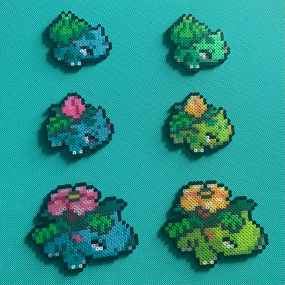 Bulbasaur - Venusaur (001-003) Perler Art