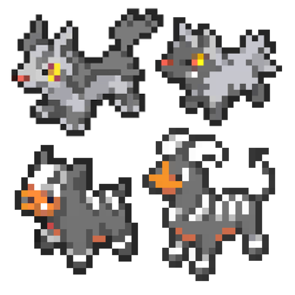 Poochyena (261, 262) Houndour (228, 229)